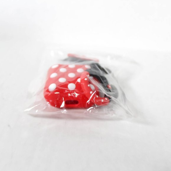 NWT Minnie Mouse Apple Airpod 1 / 2 Silicone Holder Red White Black - Picture 3 of 4